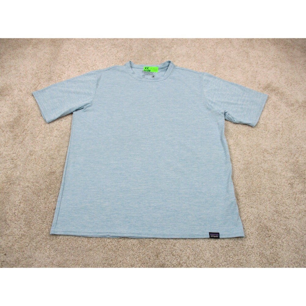 Patagonia Capilene Cool Daily Shirt Mens Small Blue Crew Outdoors Performance *